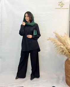 ست تونیک و شلوار زنانه اسپرت لینن لنا