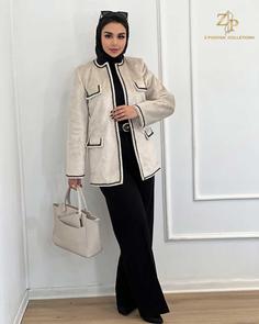 کت تک زنانه پاییزه خز آستردار برفین