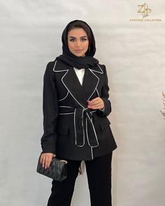 کت تک زنانه مشکی مجلسی دنیرا