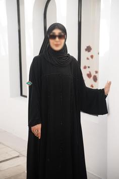 مانتو عبایی جواهر دوزی مدل مژگان