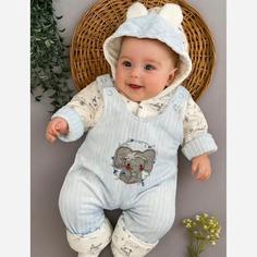 کاپشن نوزادی دو تکه پیشبندی سایز 1و2 قواره دار 4 رنگ (ارسال رایگان به سراسرکشور)