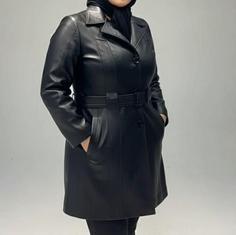 پالتو زنانه تمام چرم طبیعی گواشیر طرح هما