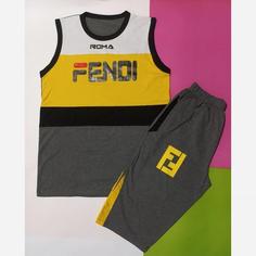 ست مردانه تاب و شلوارک طرح FENDI 