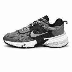 کفش کتانی مردانه نایکی v2k طوسی مشکی 2 NIKE V2K