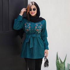 مانتو مخمل کبریتی آدری