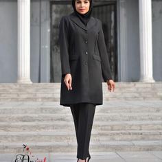 مانتو شلوار اداری آستردار روژان