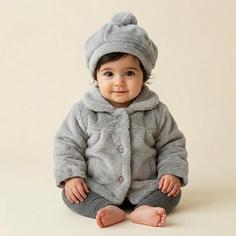 کاپشن نوزادی مخمل (شنل ) کلاهدار در سه رنگ جذاب شیری ، طوسی و صورتی ( با ارسال رایگان به سراسرکشور )