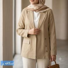 مانتو کتی لینن مدل الی نسکافه ای