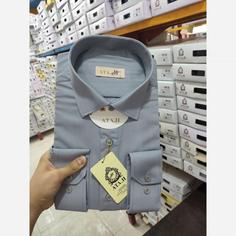 پیراهن مردانه طوسی تترون درجه یک
