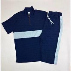 تیشرت و شلوارک مردانه مدل نیم زیپ (XL/2XL)