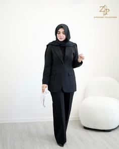 کت و شلوار زنانه کرپ سولن