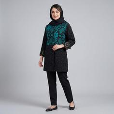 مانتو زنانه مدل ژاکارد و تافته کد tm-2913