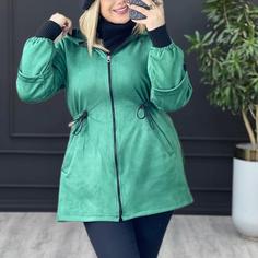 مانتو جدید زنانه کلاهدار سوئیت پائیزه جلو زیپ