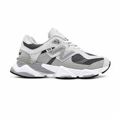 کفش و کتانی مردانه چرم طبیعی مدل نیوبالانس 9060 NEW BALANCE رنگ طوسی کد 4113