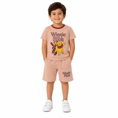 ست تیشرت و شلوارک راحتی پسرانه مدل Winnie Pooh
