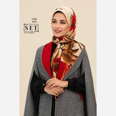 پالتو پانچ مدل رژینا رنگ قرمز کلاسیک برند SET