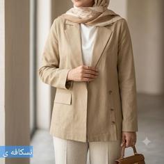 مانتو کتی لینن مدل الی مشکی