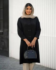 مانتو زنانه بلند لینن شانتون مدل رویینا