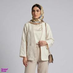 مانتو کتی زنانه تیلا مدل GD-o-21951633 رنگ کرم
