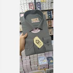پیراهن مردانه چهارخونه ریز طوسی درجه عالی کد 10