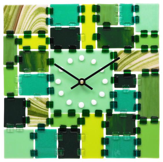 ساعت دیواری فانتزی سبز مربع|ایده ها