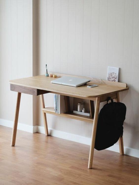 میز تحریر طراحی چوبی کم جا|ایده ها