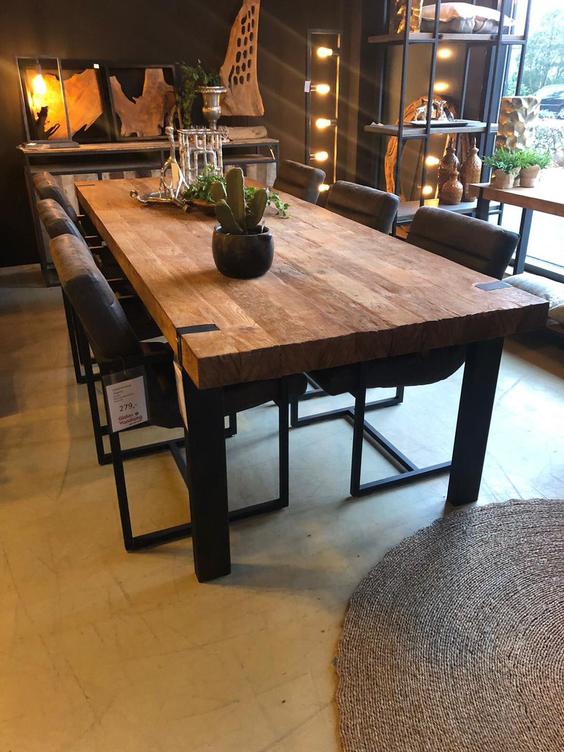 میز ناهارخوری چوبی بزرگ|ایده ها