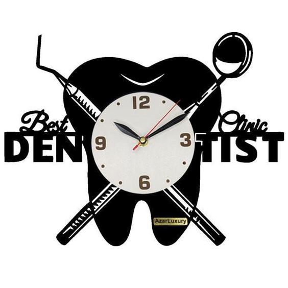 ساعت دیواری آذرلاکچری طرح دندانپزشکی کد 003|دیجی‌کالا