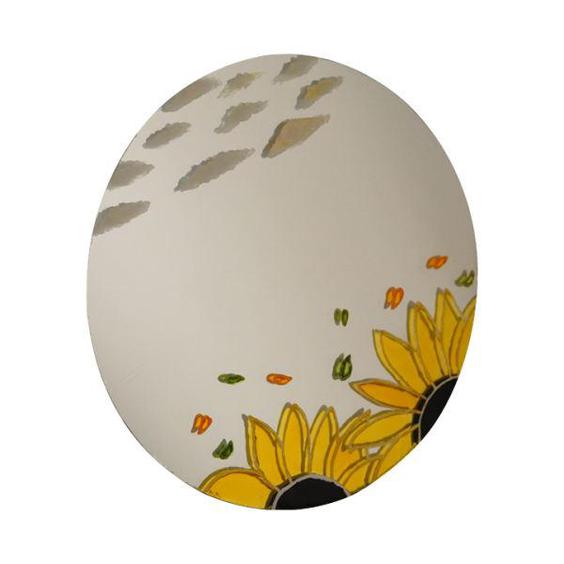 آینه دست ساز مدل گل آفتابگردان|دیجی‌کالا