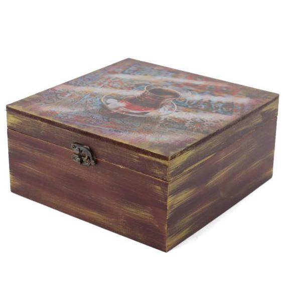 جعبه چوبی مدل سنتی طرح چای قندپهلو|دیجی‌کالا