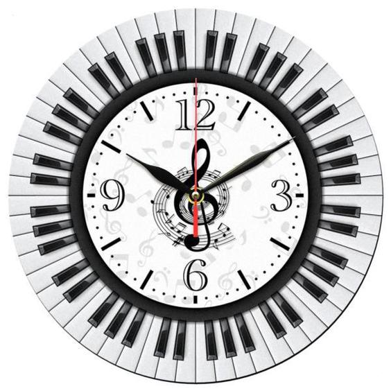 ساعت دیواری مدل 1185 طرح پیانو و نت موسیقی|دیجی‌کالا