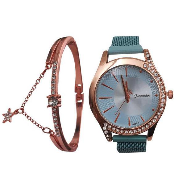 ست دستبند و ساعت مچی عقربه ای زنانه مدل W-01|دیجی‌کالا