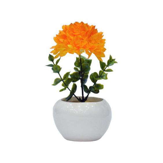 گلدان به همراه گل مصنوعی مدل داوودی|دیجی‌کالا