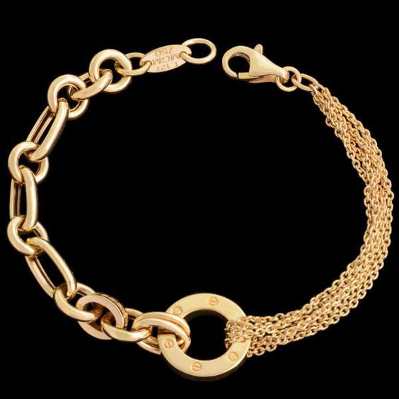 دستبند طلا 18 عیار زنانه طلای مستجابی کد 6773|دیجی‌کالا