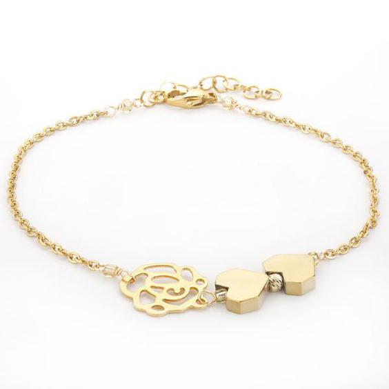دستبند طلا 18 عیار زنانه طرح گل رز مدل SGH118|دیجی‌کالا