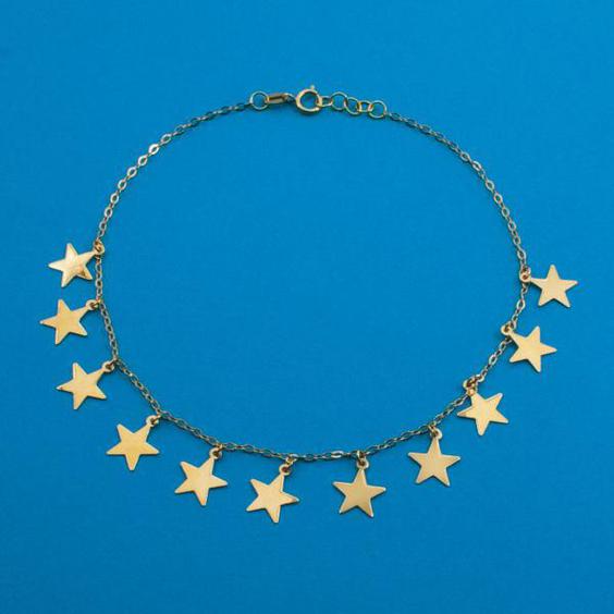 پابند طلا 18 عیار زنانه دُرج طرح ستاره مدل DA04|دیجی‌کالا