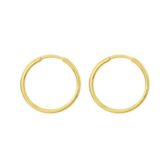 گوشواره طلا 18 عیار زنانه کاپانی مدل حلقه ای کد KE013|دیجی‌کالا