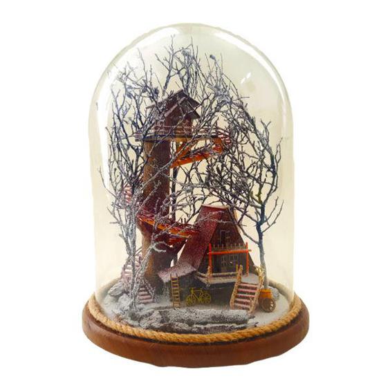 چراغ خواب هانسل وود مدل کلبه رویایی فصل زمستان کد 30cm|دیجی‌کالا
