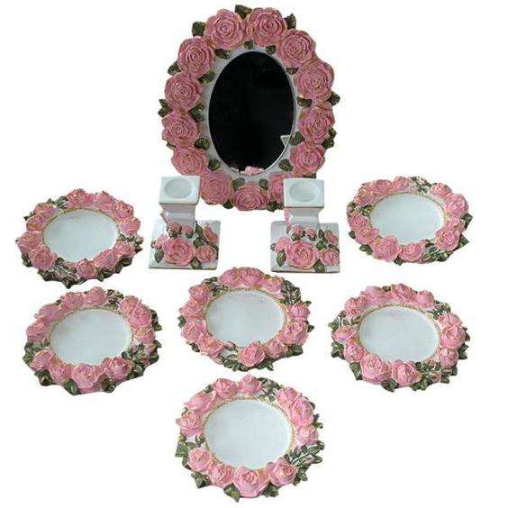 مجموعه ظروف هفت سین 9 پارچه مدل شکوفه jd|دیجی‌کالا