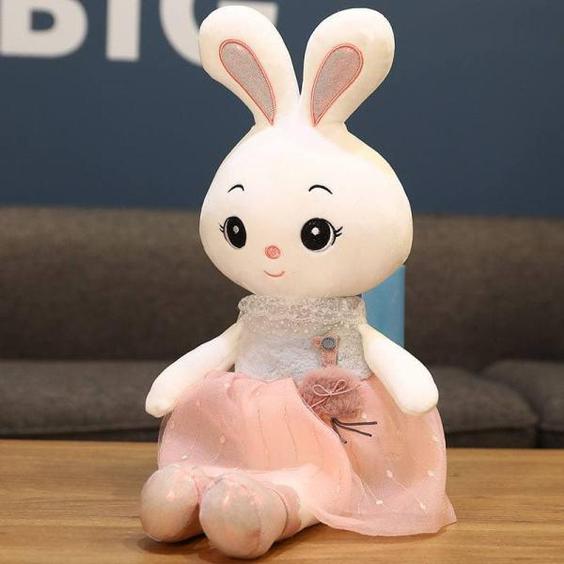 عروسک طرح خرگوش لباس توری ارتفاع 35 سانتی متر|دیجی‌کالا