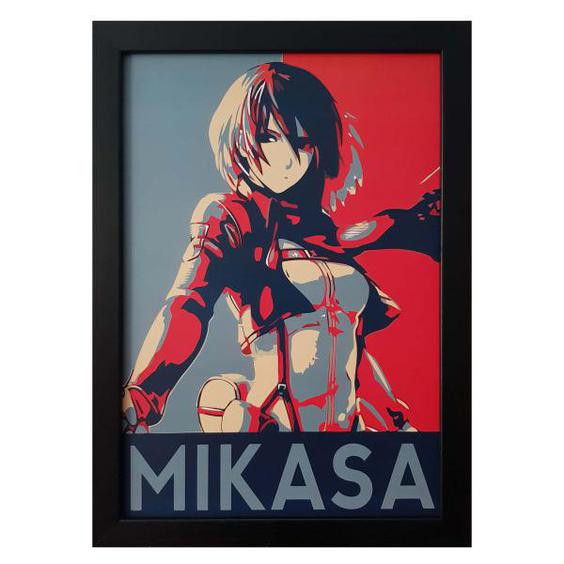 تابلو مدل انیمه Attack on titan Mikasa|دیجی‌کالا