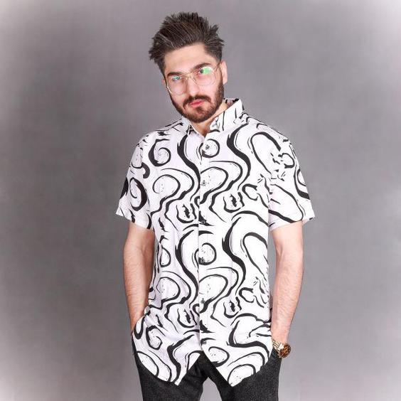پیراهن آستین کوتاه مردانه مدل هاوایی کد ABR-S|دیجی‌کالا
