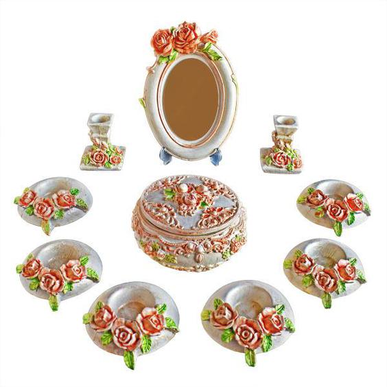 مجموعه ظروف هفت سین 10 پارچه مدل گلبهار|دیجی‌کالا