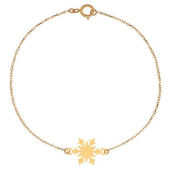 پابند طلا 18 عیار زنانه کرابو طرح دونه برف مدل Kr2042|دیجی‌کالا