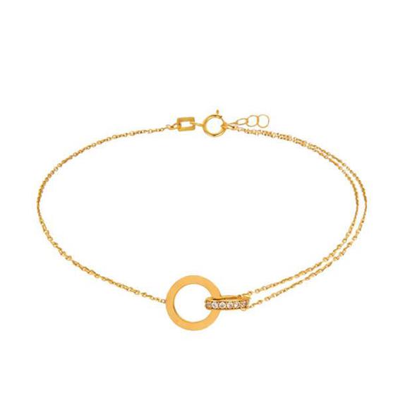 دستبند طلا 18 عیار زنانه کاپانی کد kb010|دیجی‌کالا