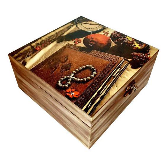  جعبه هدیه چوبی مدل شب یلدا کد WBY03 |دیجی‌کالا