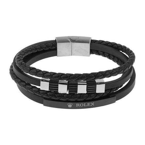 دستبند مردانه مدل چرم چهار لاین خاص کد 689322|دیجی‌کالا