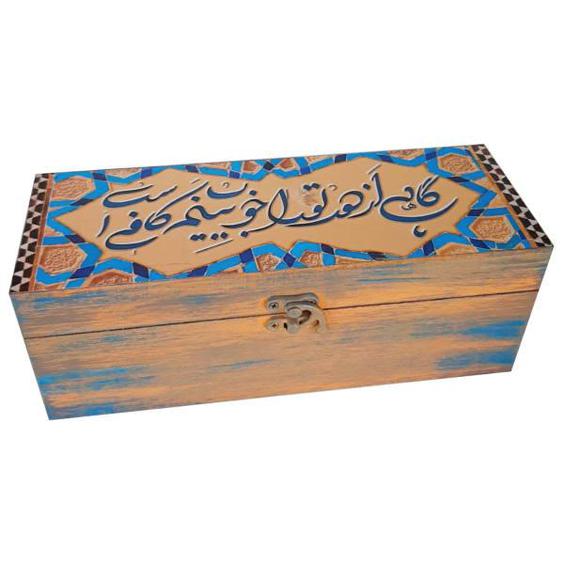 جعبه چوبی مدل سنتی طرح کاشی کد WB15|دیجی‌کالا