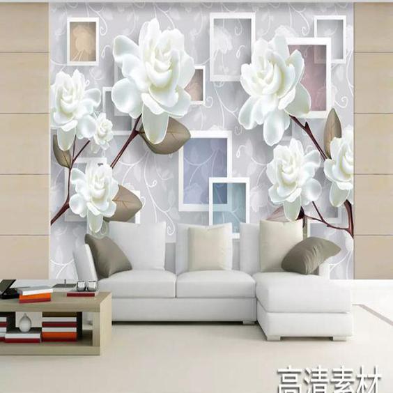 پوستر دیواری سه بعدی مدل گل برجسته سفید DRVF1114|دیجی‌کالا