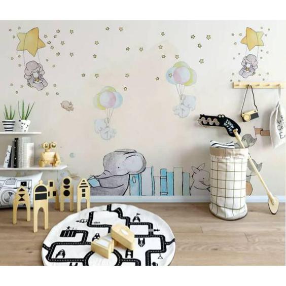 پوستر دیواری اتاق کودک طرح فیل کوچولو مدل 1182|دیجی‌کالا